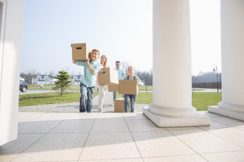 Satisfied customer with professional removal service