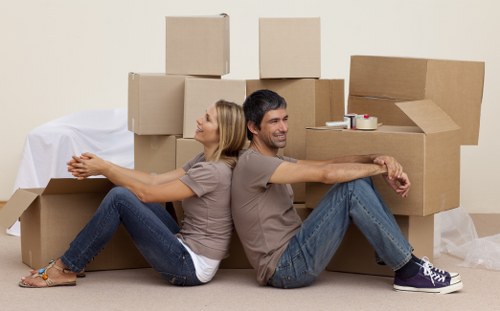 Professional movers handling belongings with care