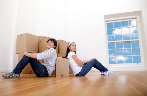 Office relocation team preparing for a move in Roehampton